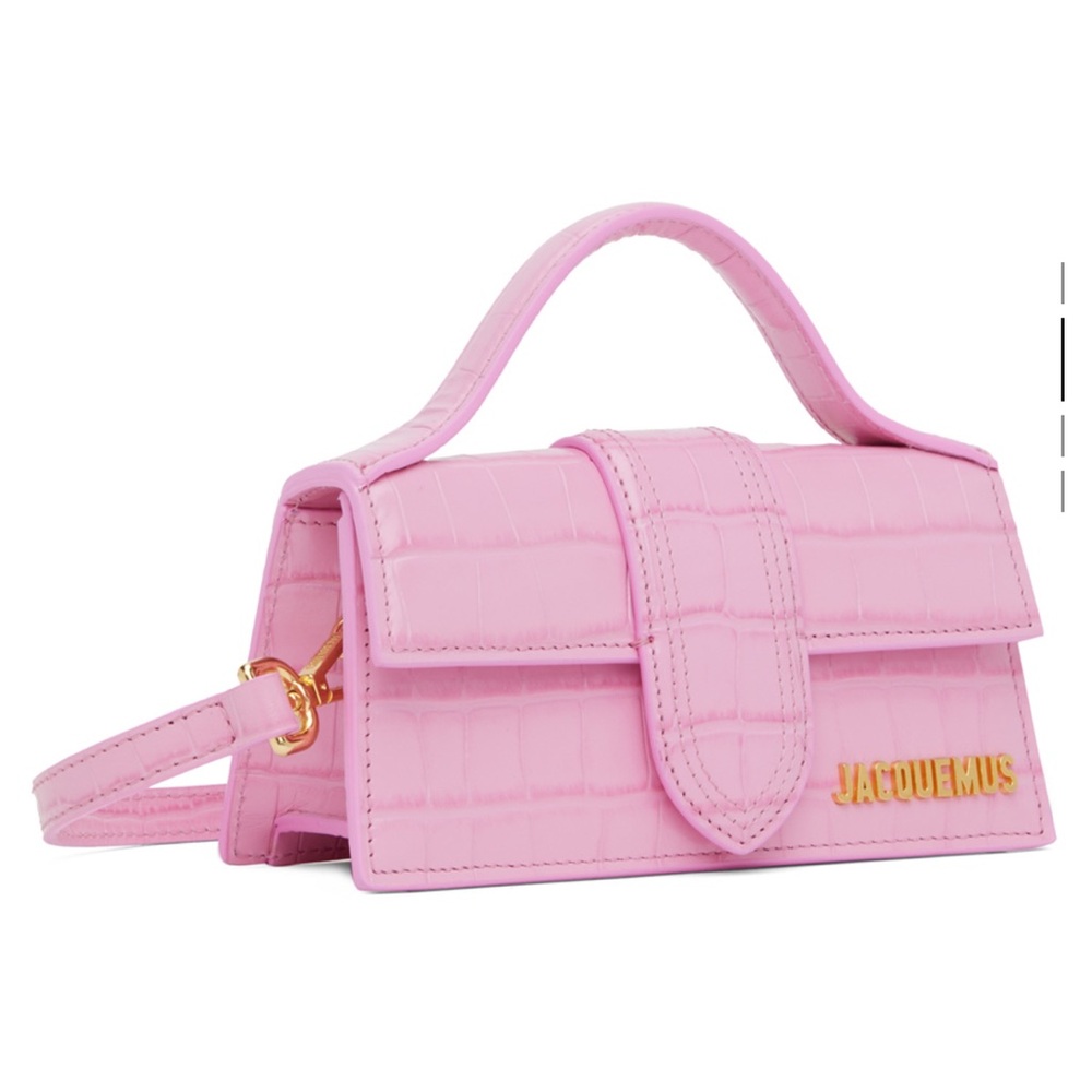 Jacquemus Pink Croc-Embossed Mini Bag - Picture 3 of 7